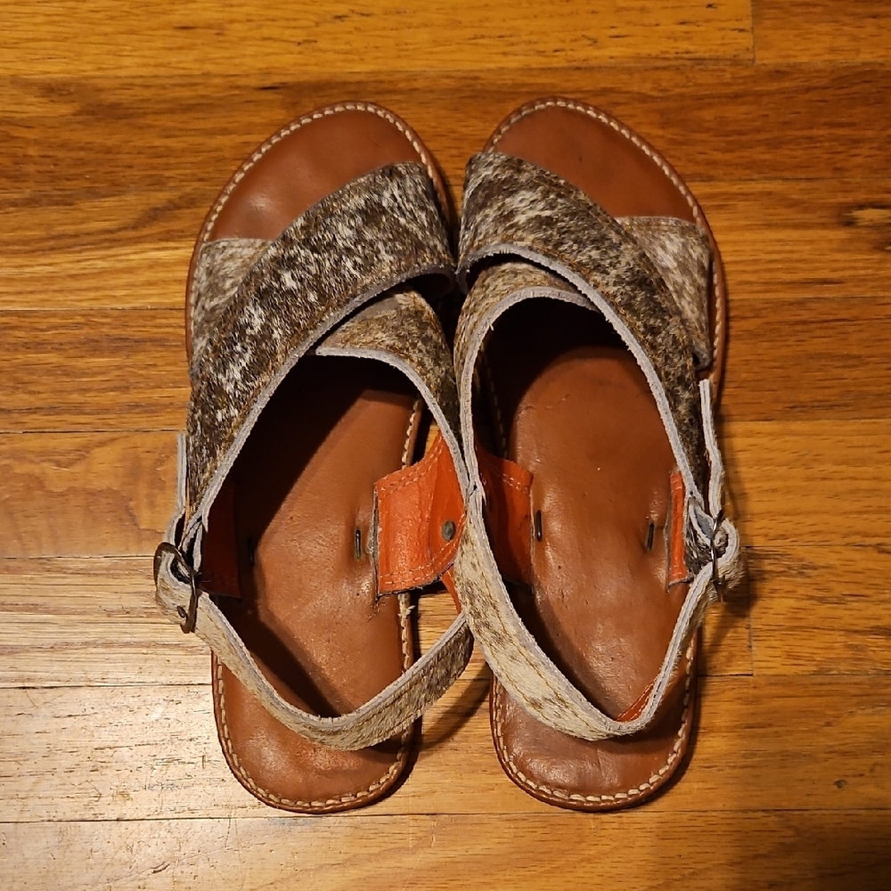 Cowhide Leather Sandles Approx Size 11